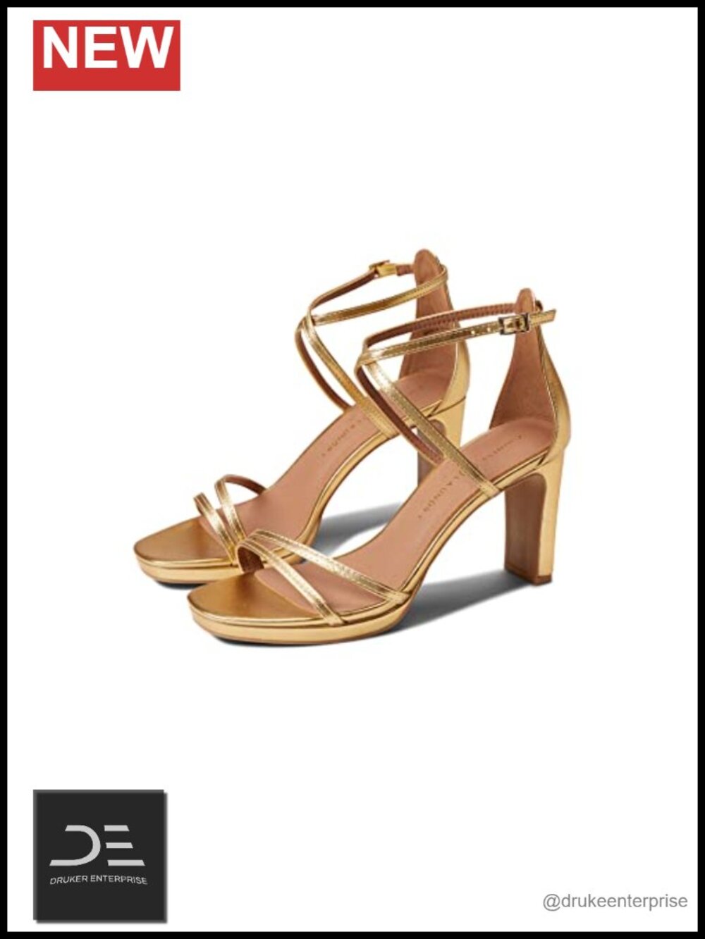 Criss Cross Ankle Strap Block Heeled Sandals Suede